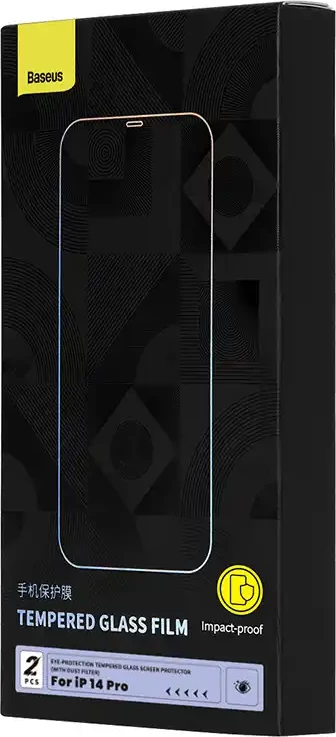 Xham i temperuar Baseus Crystal Series për iPhone 14 Pro me filtër për mbrojtje të syve