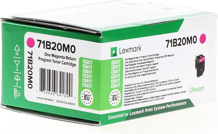 Toner, Lexmark, 71B20M0, 2300 faqe, magenta