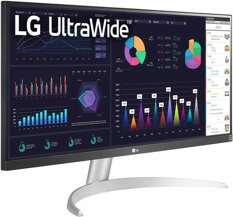 Monitor LG 29WQ600-W, 29 inç, UltraWide, Full HD, bardhë
