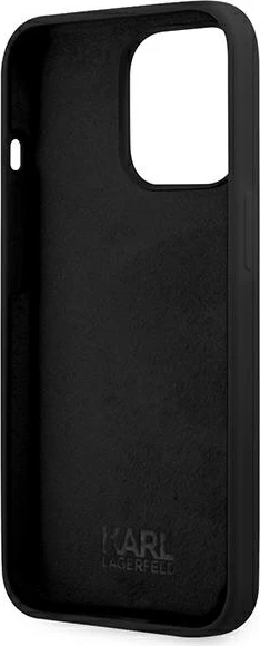 Mbështjellës, Karl Lagerfeld, KLHCP13LSSKCK, për iPhone 13 Pro / 13 6.1", silikon hardcase, i zi