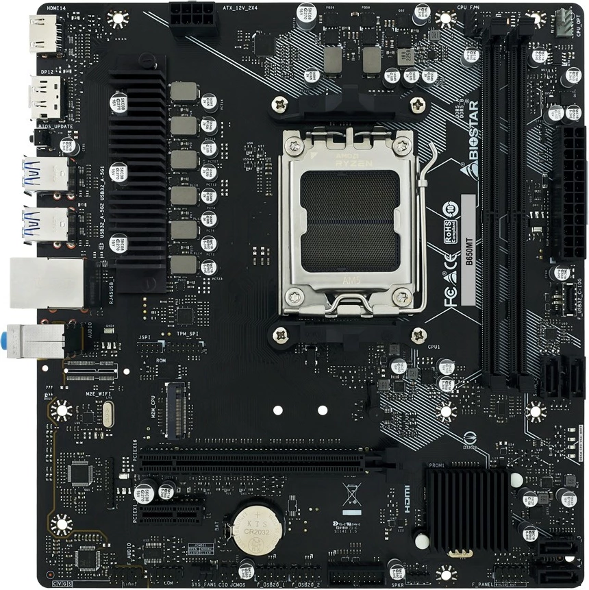 Pllakë amë Biostar B650MT, AMD, Socket AM5, DDR5, 96 GB