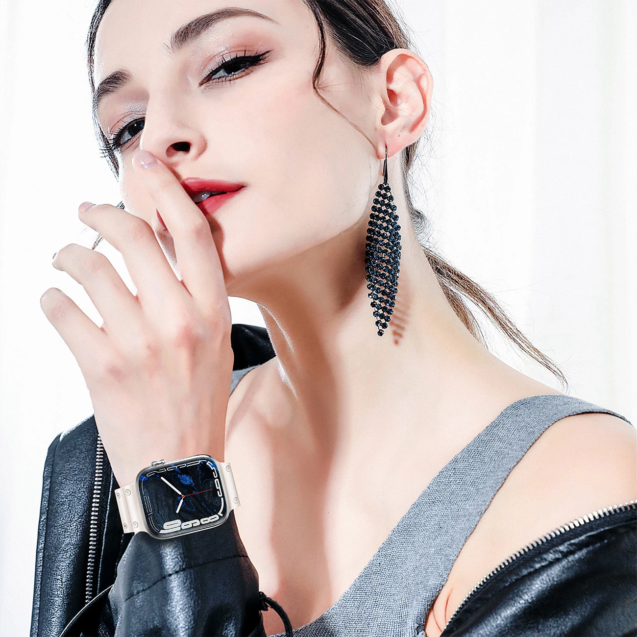 Rrip Apple Watch Hurtel Strap Triple Protection, për seri 1-9 & SE, 38/40/41mm, Transparent