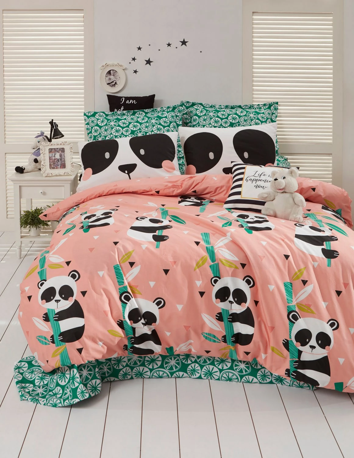 Set mbulesë për jorgan dopio Panida, rozë, L'essentiel