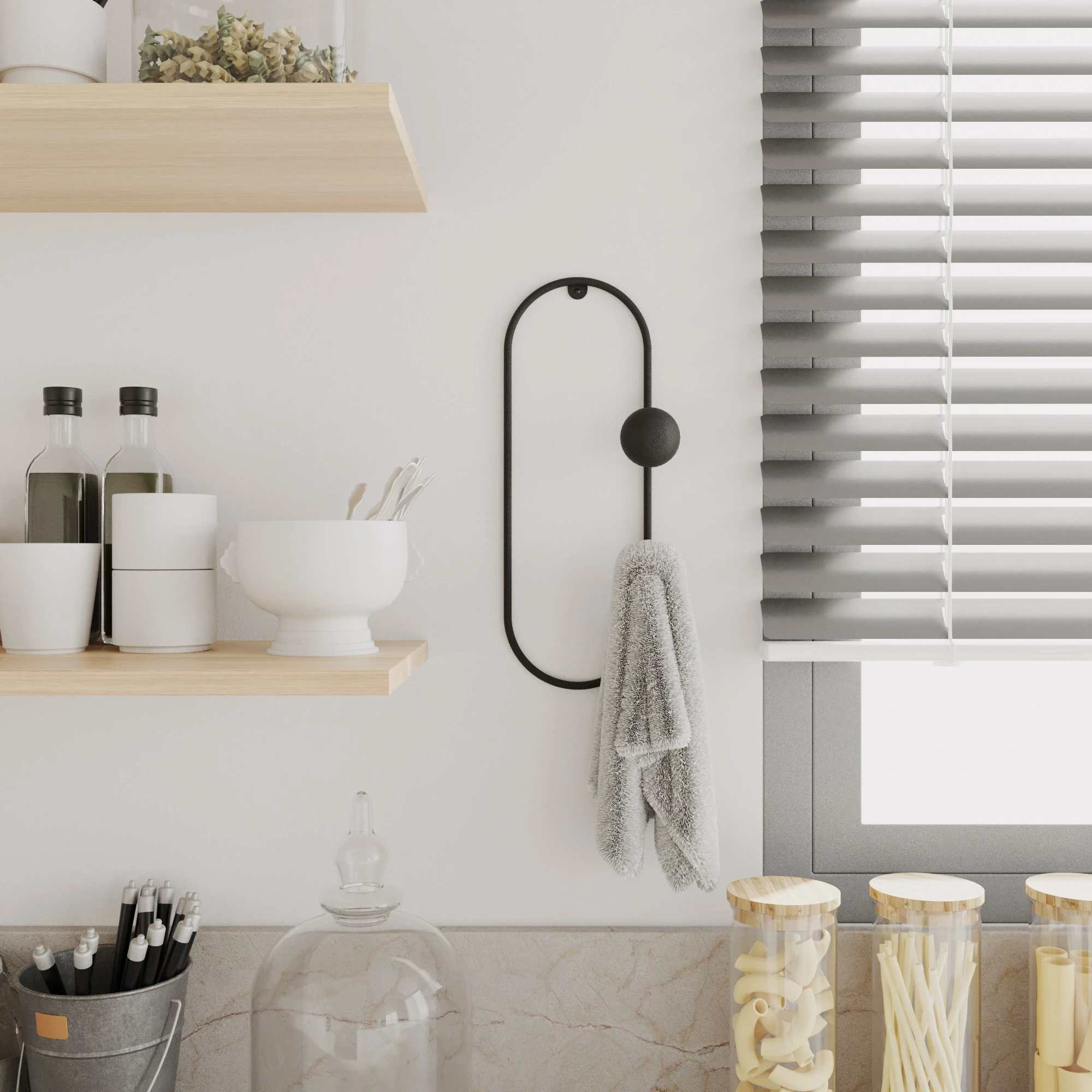 Varëse muri metalike, ngjyrë e zezë, Wallity, Cricket