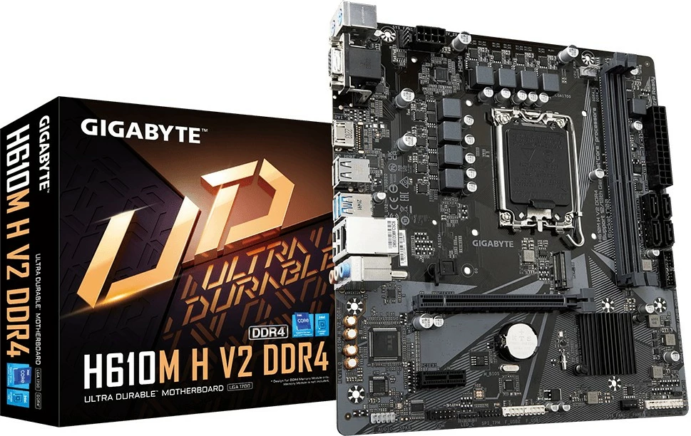 Pllakë amë Gigabyte H610M H DDR4 V2, Micro ATX, DDR4, Intel, e zezë
