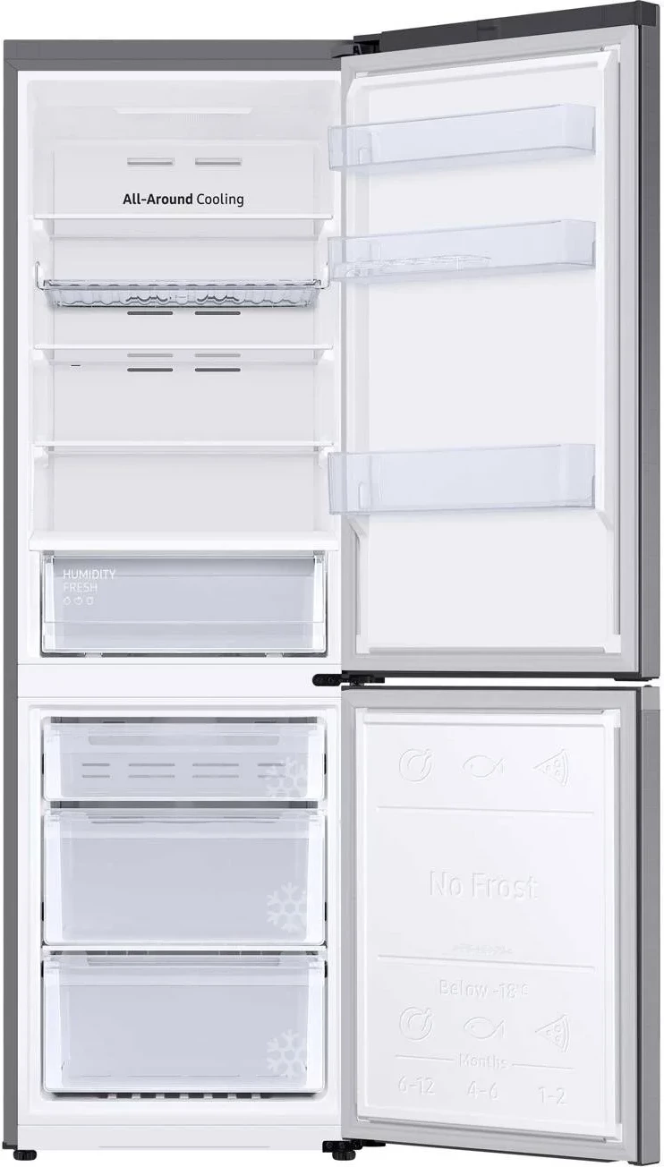 Frigorifer i kombinuar Samsung RB34C602ES9/EK, 344L, No Frost, Wi‑Fi, Klasa energjisë E, Inoks