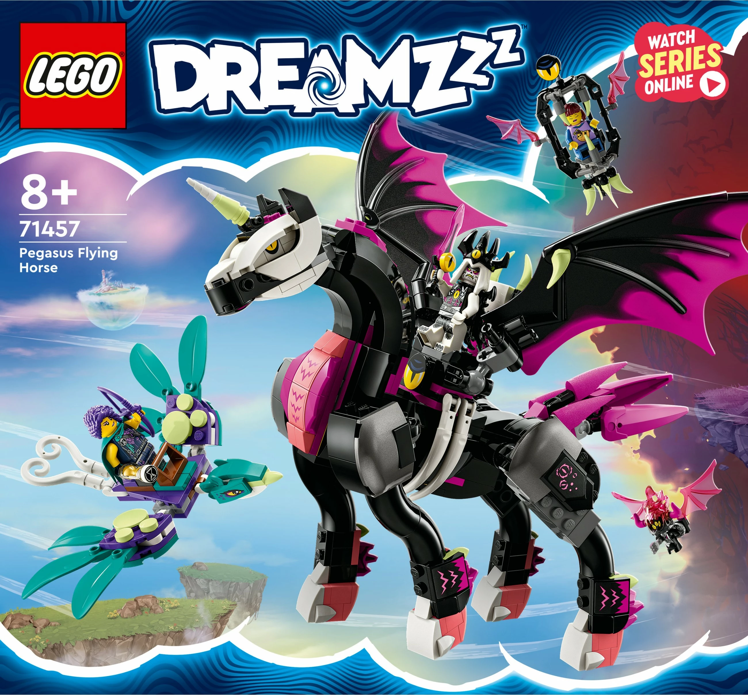 Set ndërtimi LEGO DREAMZzz Pegasus Flying Horse, 482 pjesë, shumëngjyrësh