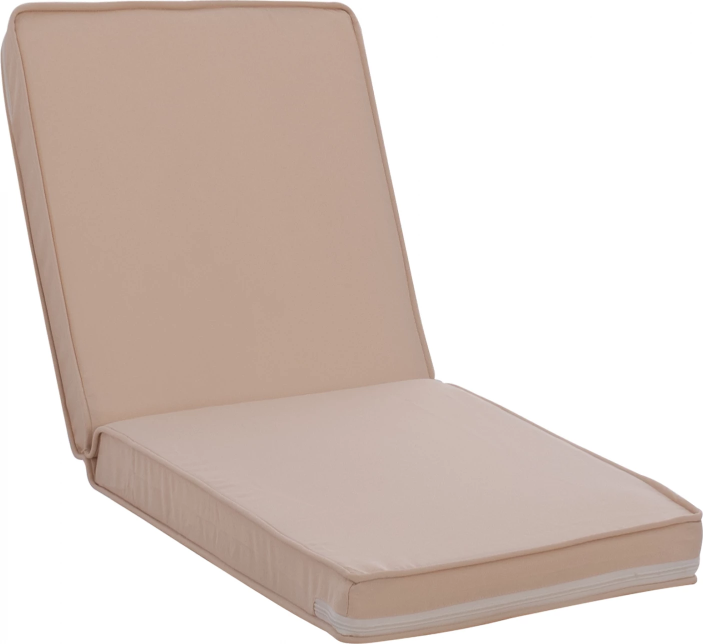 Jastëk për karrige me shpinë, poliester, Chios, bezhë, FH11238.01P, 117(45+72)x45x5 cm