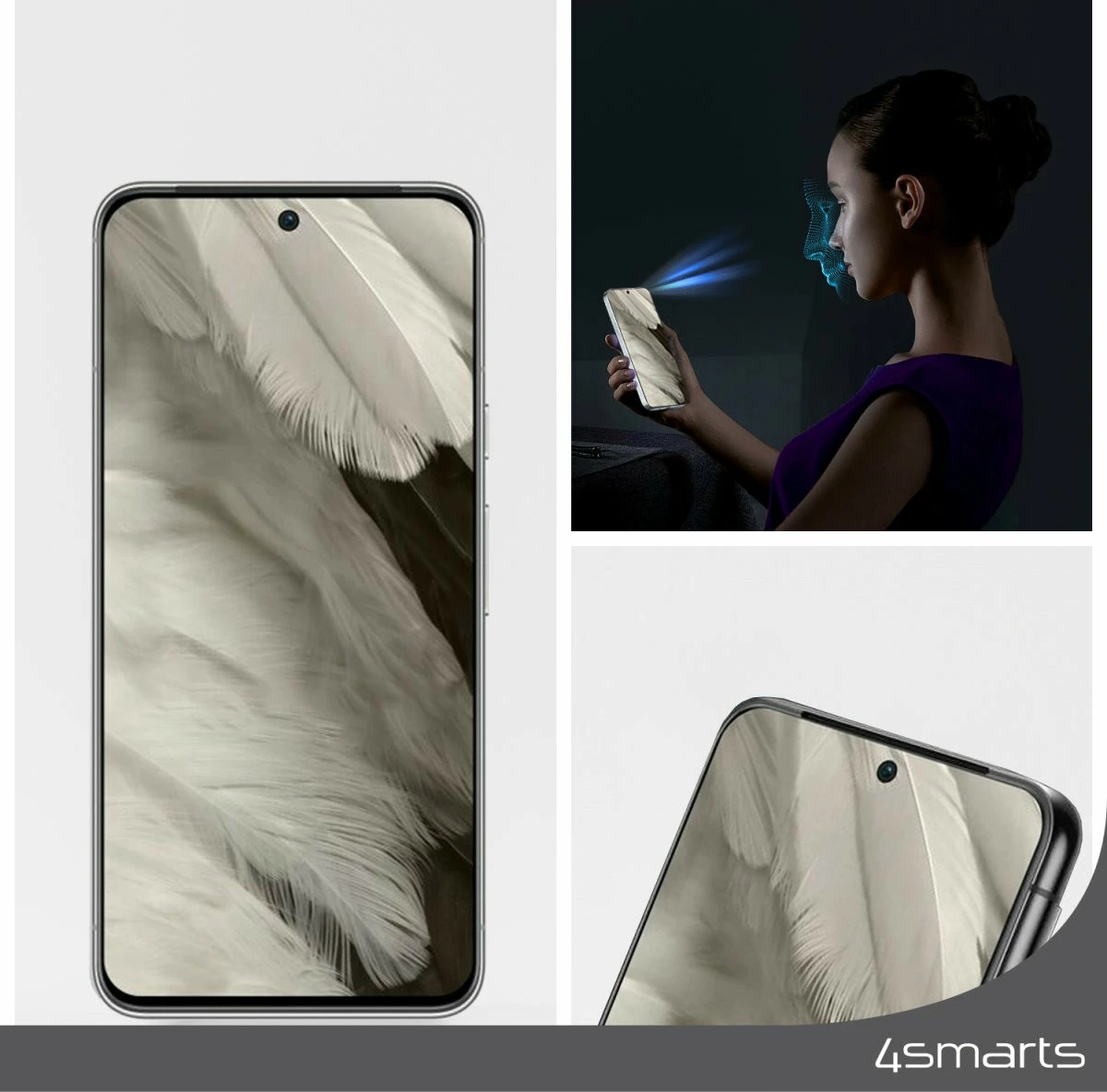 Mbështjellës ekrani 4smarts Samsung Galaxy A55, xham i kalitur, transparent