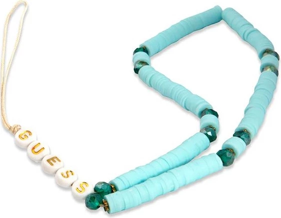 Mbështjellës telefoni Guess GUSTPEARP, rrip Heishi Beads, kaltër