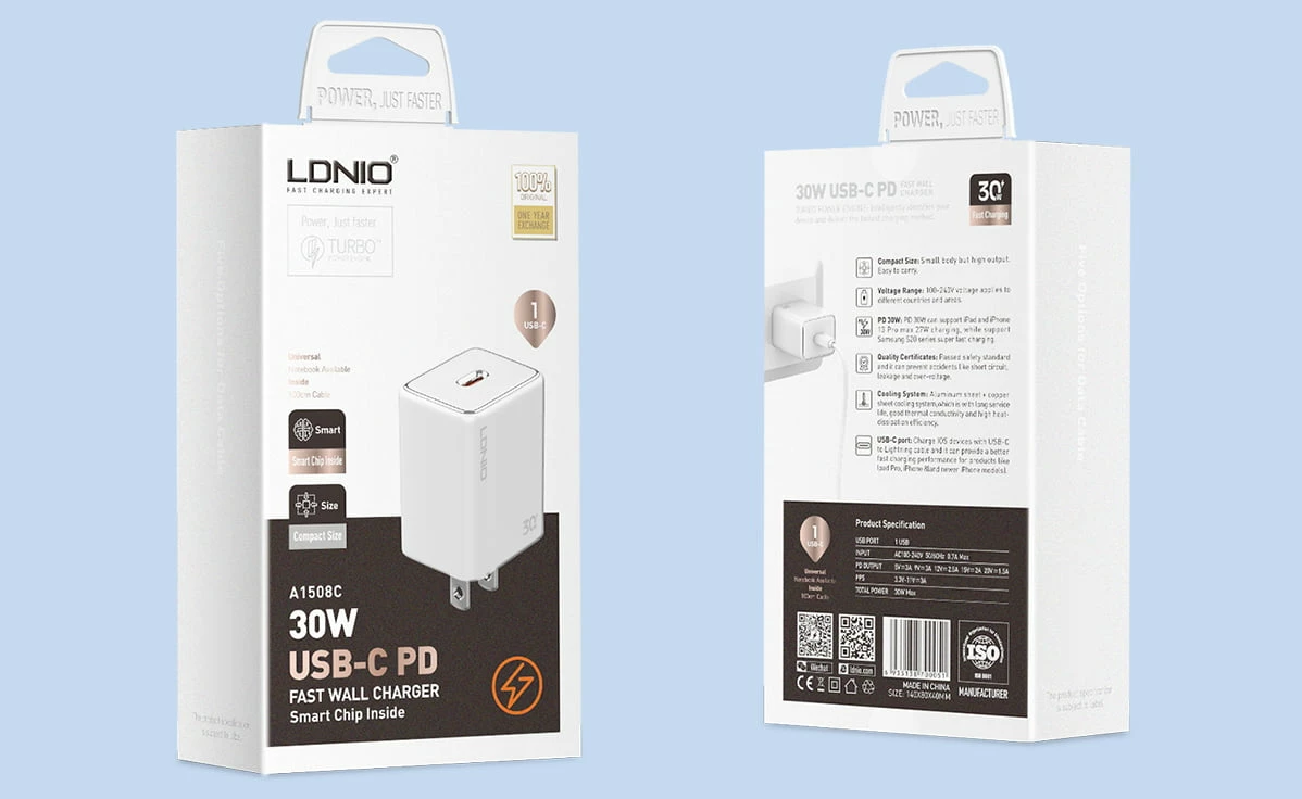 Karikues LDNIO A1508C 30W USB-C PD (5V/3A) i bardhë