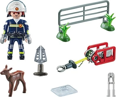 Set lodrash Playmobil Action Heroes 71467, zjarrfikës me kafshë, 22 pjesë