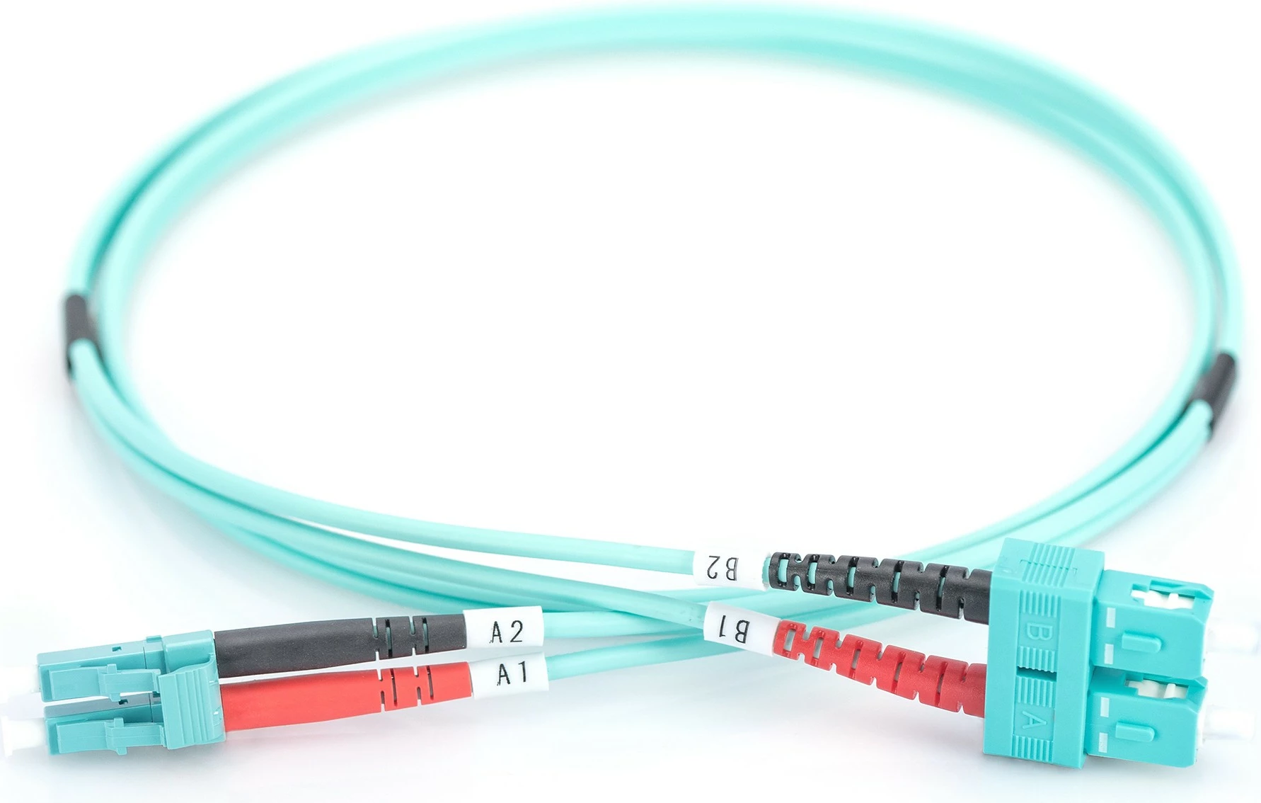 Kabllo optike Digitus OM3 LC/SC 1m aqua