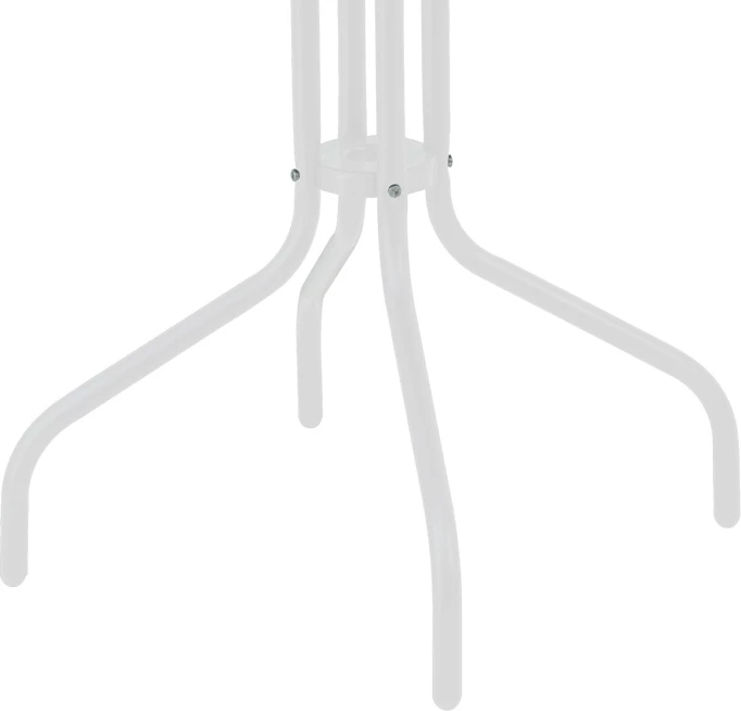 Set tavoline me karrige për terasë, Vergo-Tarete, metalik, ngjyrë e bardhë, 3 copë