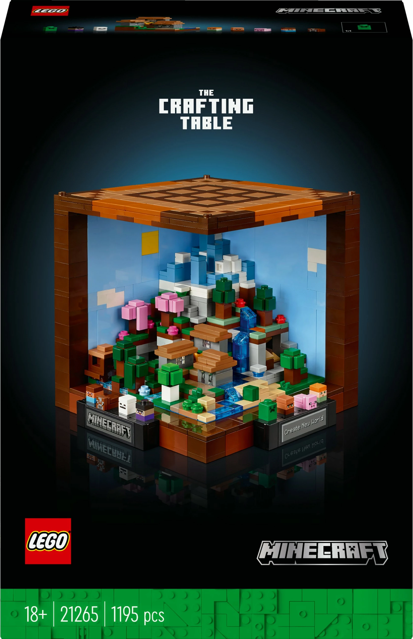 Set ndërtimi LEGO Minecraft 21265, The Crafting Table, 1195 pjesë, multikolor