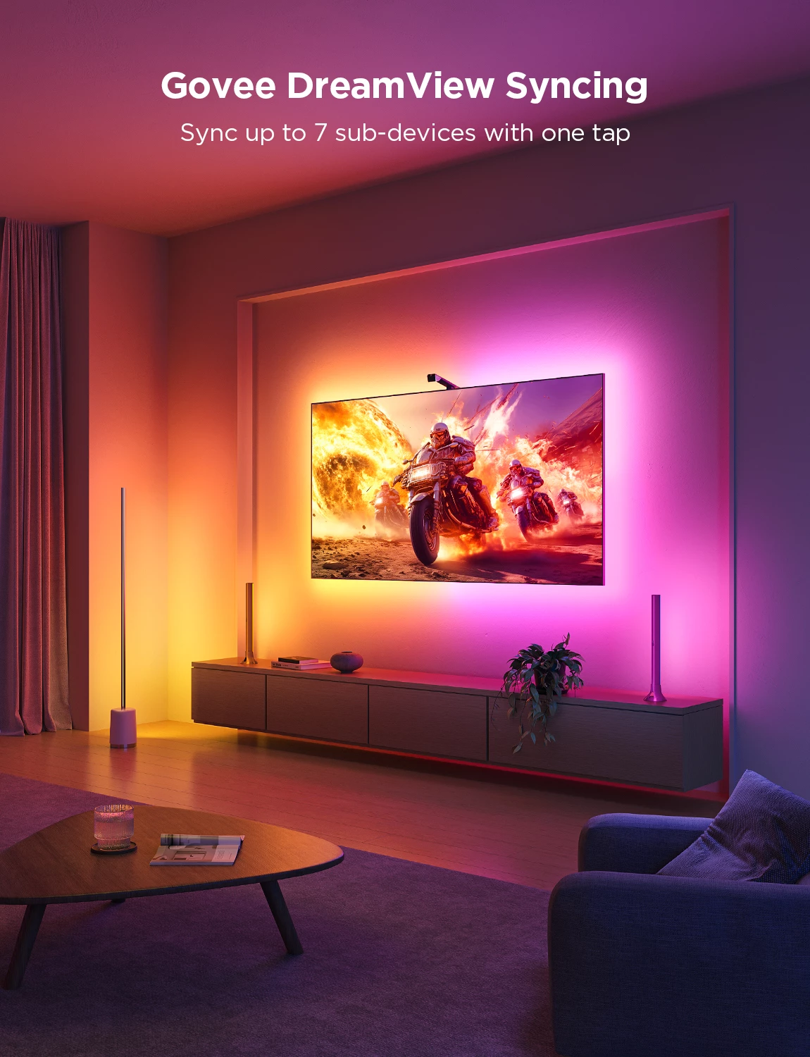 Dritë LED prapa TV Govee Envisual TV Backlight 3 Lite 75-85"