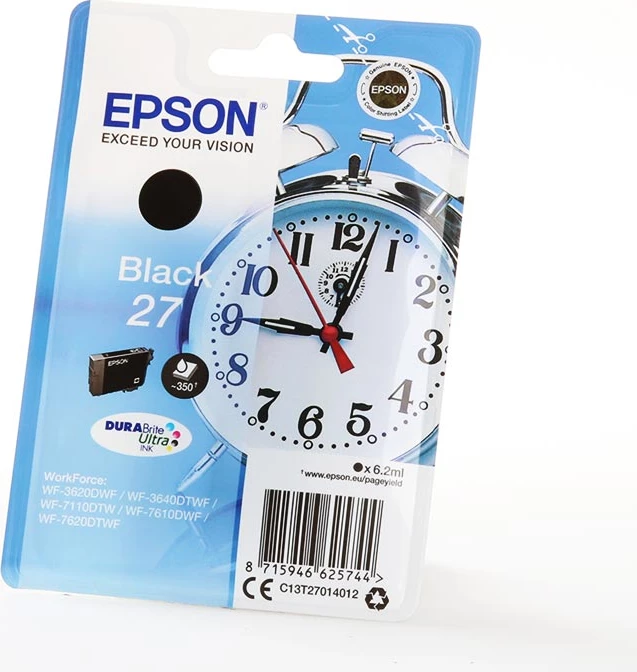 Kartush bojë Epson 27 C13T27014012 6.2 ml 350 faqe standard e zezë