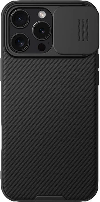 Mbështjellës Nillkin CamShield Pro për iPhone 16 Plus, i zi
