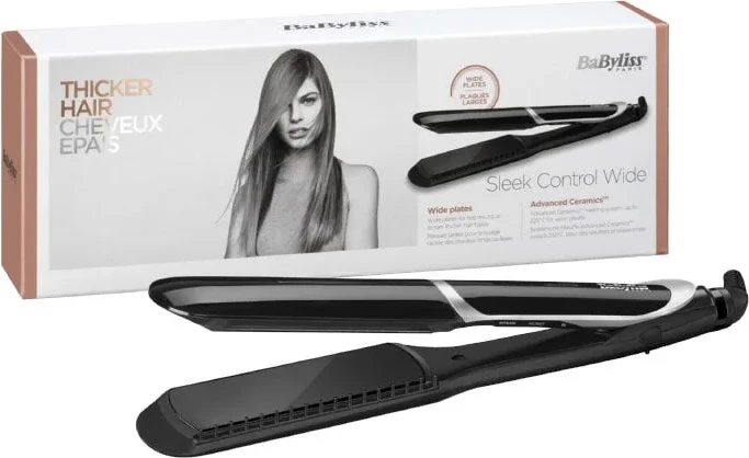Piaster flokësh, BaByliss ST397E, 140–235°C, 35 mm, e zezë