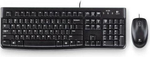 Set tastierë dhe maus Logitech MK120, USB, QWERTZ, i zi