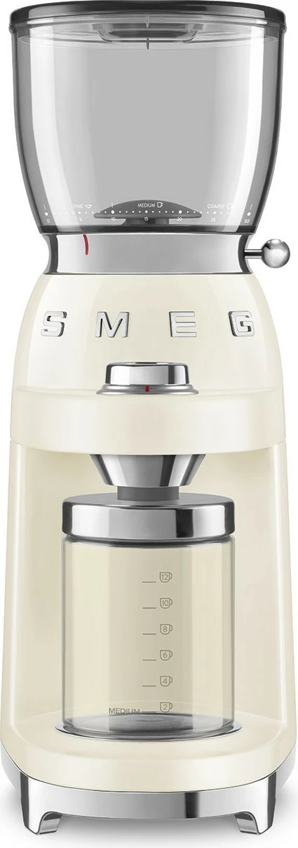 Mulli kafe SMEG CGF11CREU, 150W, çelik inox, krem