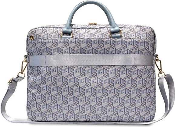 Çantë laptopi Guess GCube Stripes, deri 16", Blu
