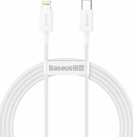 Kabllo USB-C në Lightning Baseus Superior Series 1m, e bardhë