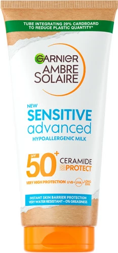 Qumësht për trup dhe fytyrë Garnier Ambre Solaire Sensitive Advanced Hypoallergenic SPF50+, 175ml
