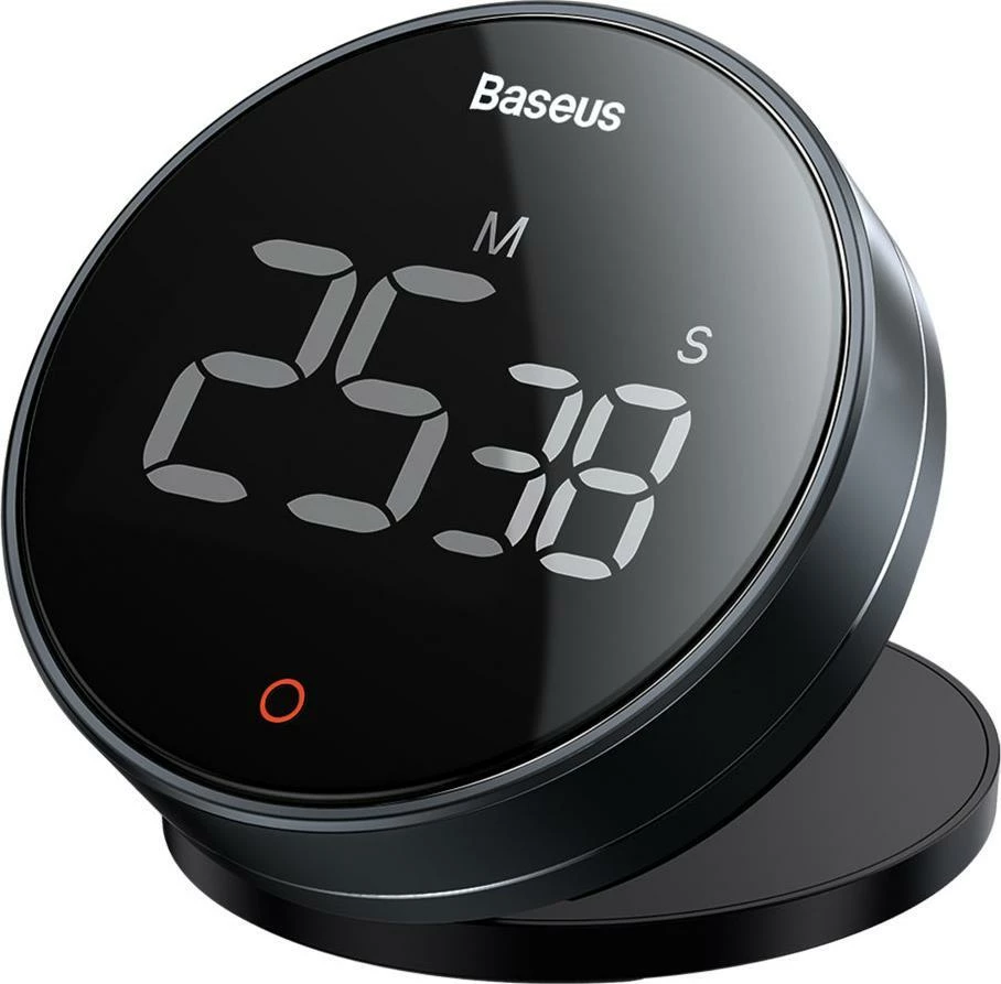 Timer digjital Baseus FMDS000013, ekran LED, magnet, 3 nivele zëri, i zi