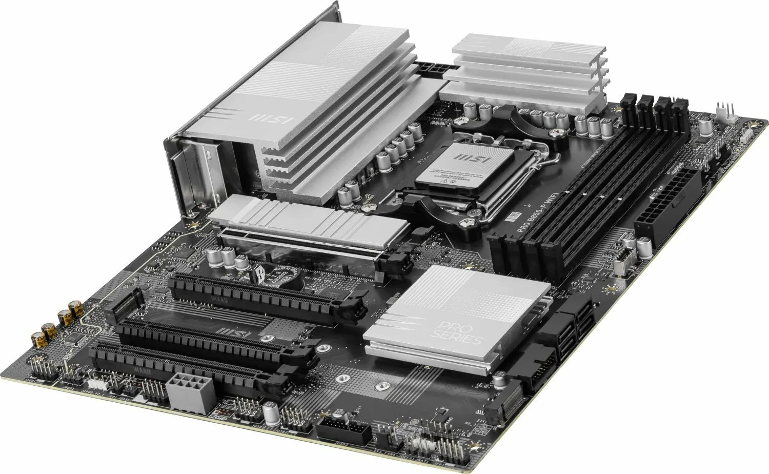 Pllakë amë MSI PRO B850-P WIFI, ATX, DDR5 deri 256GB, Wi‑Fi 7, Bluetooth, 5G LAN, PCIe 5.0, argjendtë/e zezë
