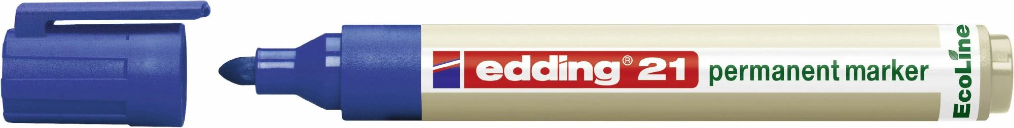 Marker permanent Edding 21 EcoLine 21/003/N ED, majë e rrumbullakët 1.5-3 mm, blu