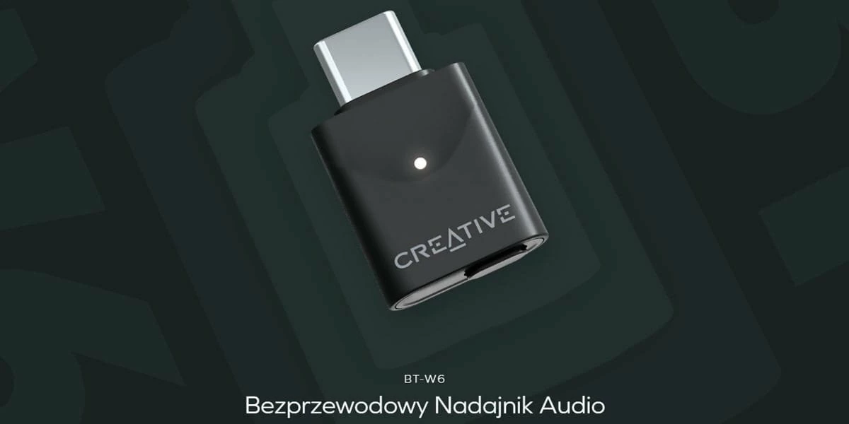Transmetues audio Bluetooth Creative BT-W6 Bluetooth 5.4 USB-C, i zi