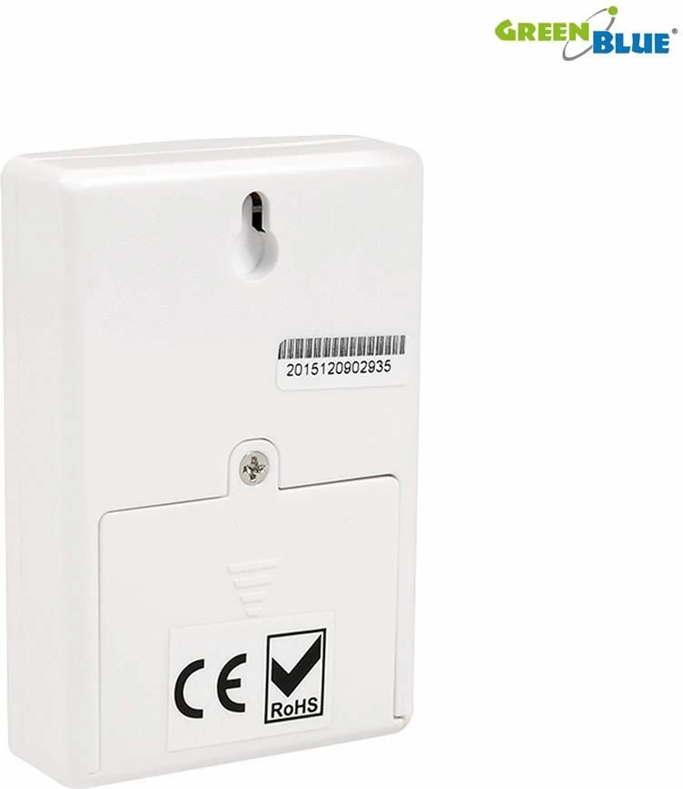 Alarm sinjalizues hyrjeje pa tela GreenBlue GB3400, me sensor PIR, 5 melodi, i bardhë, set sensor + marrës
