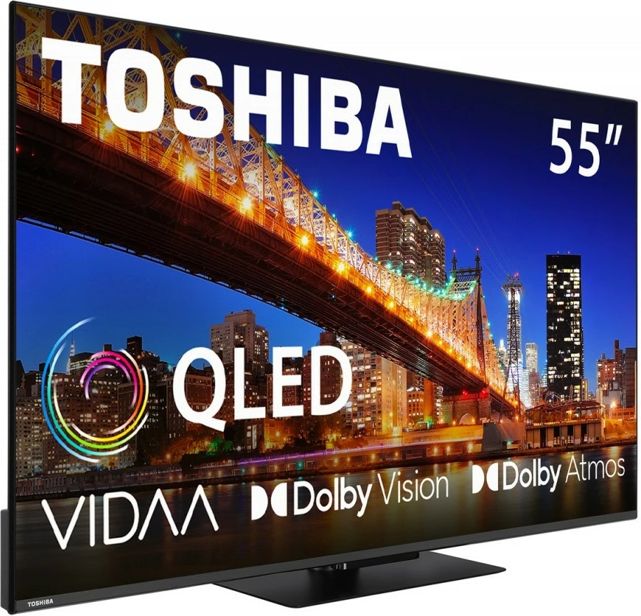 Televizor QLED Toshiba 55QV3F63DG, 55 inç, Ultra HD/4K, VIDAA, Dolby Vision, Dolby Atmos