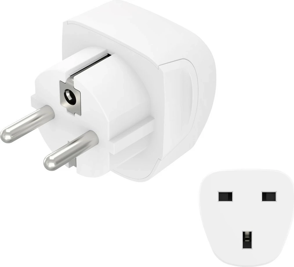 Adapter Hama udhëtimi UK-EU, i bardhë