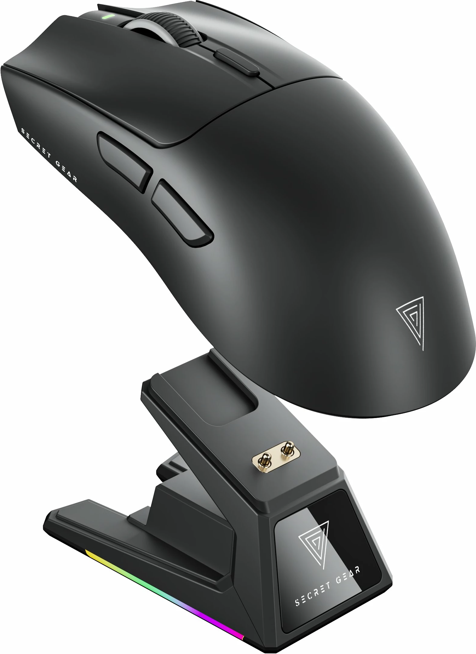 Maus gaming Secret Gear ZX1 GEAR-Z-ZX1-BK 26,000 DPI 8K RGB me lidhje USB/2.4GHz/Bluetooth, i zi
