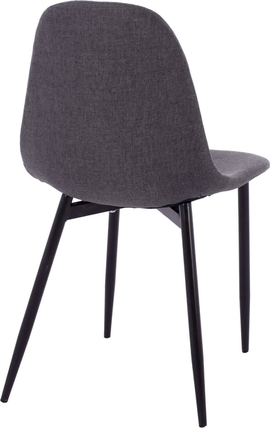 Karrige për ngrënie Leonardo FH00100.16 me këmbë metalike dhe pëlhurë gri e errët 43,5x59x84 cm., set prej 4 copë