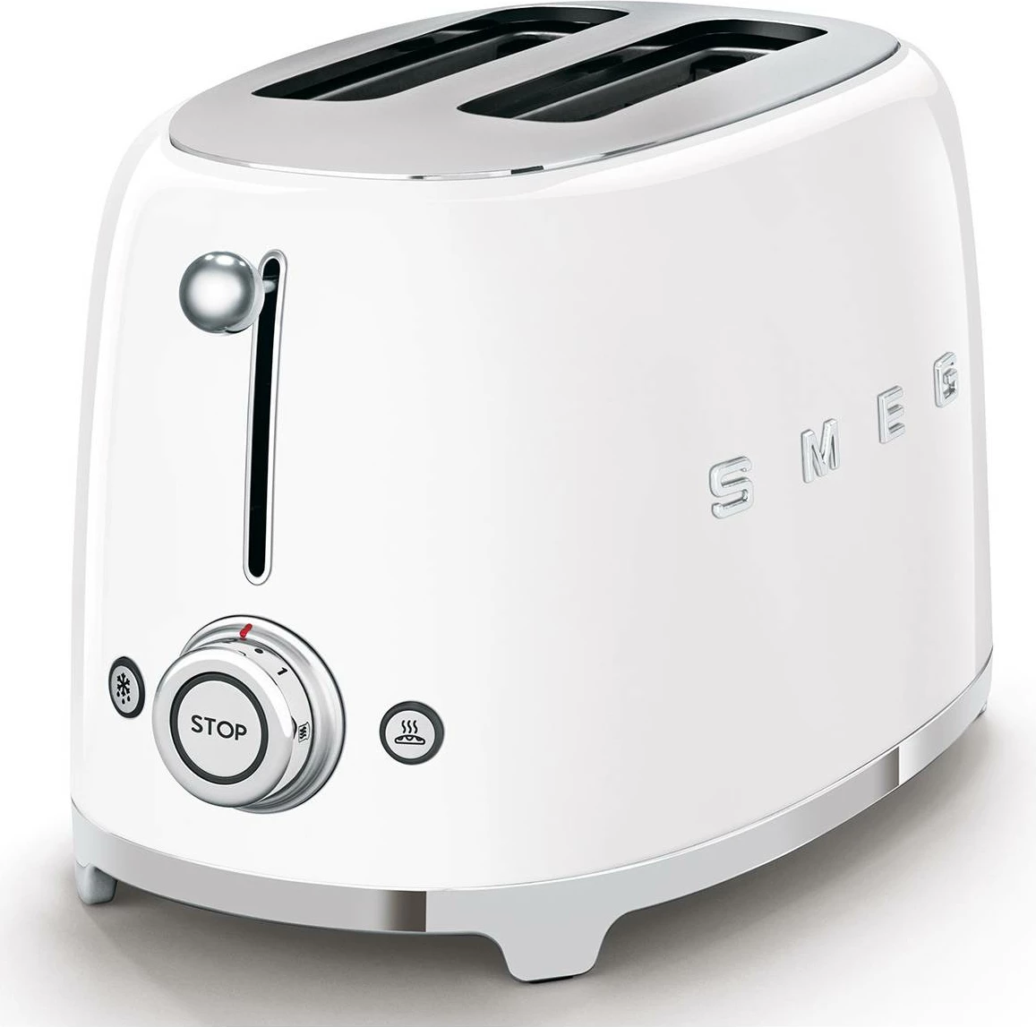 Toster Smeg TSF01WHEU 950W, 2 slote, pop-up, e bardhë