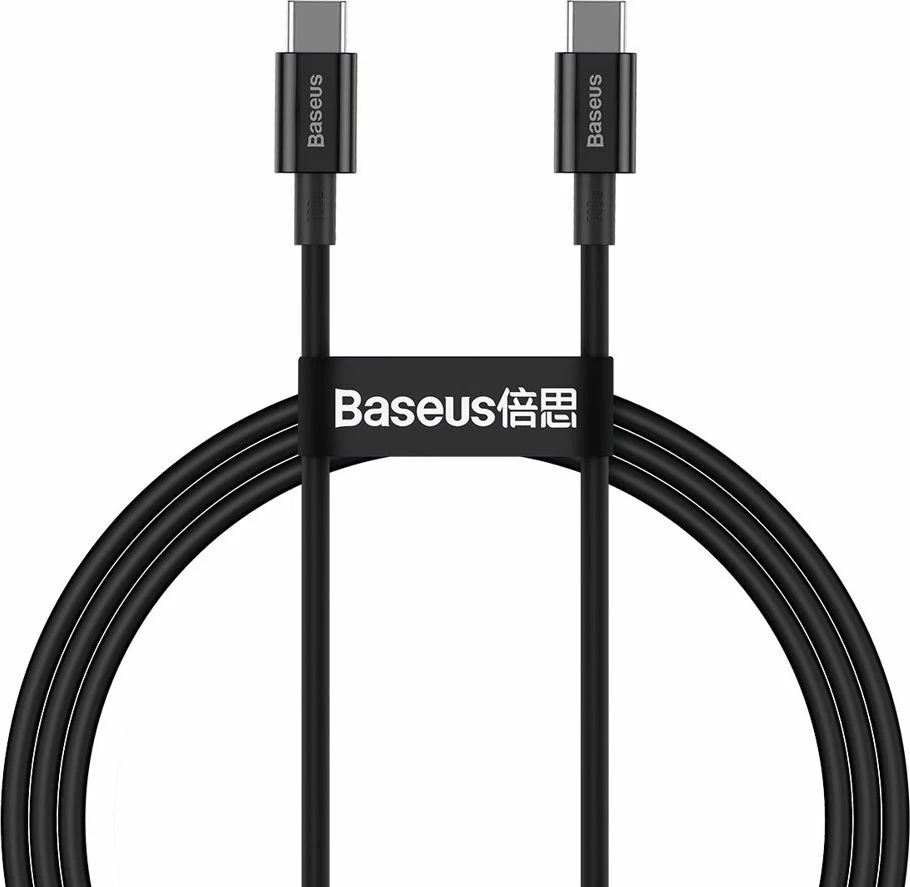 Kabllo USB-C në USB-C Baseus CATYS-B01 (BSU2848BLK) 1 m 100 W e zezë