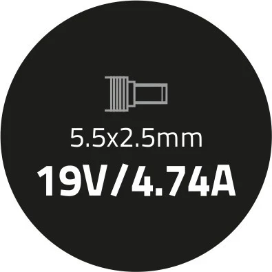 Qoltec dhe laptop 90W 19V (wtyk 5.5x2.5)