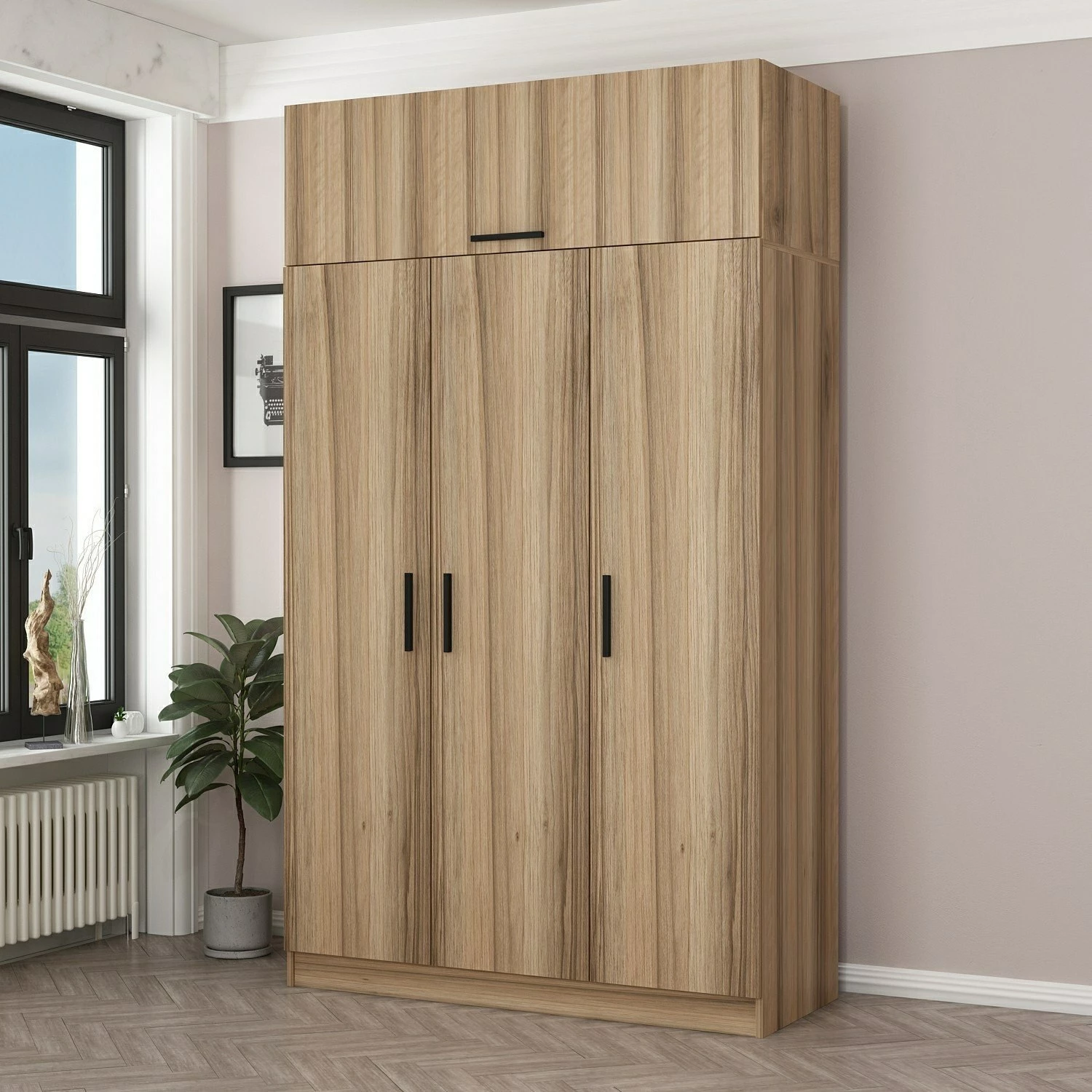 Dollap rrobash Skye Decor, dore, 135x235x52cm