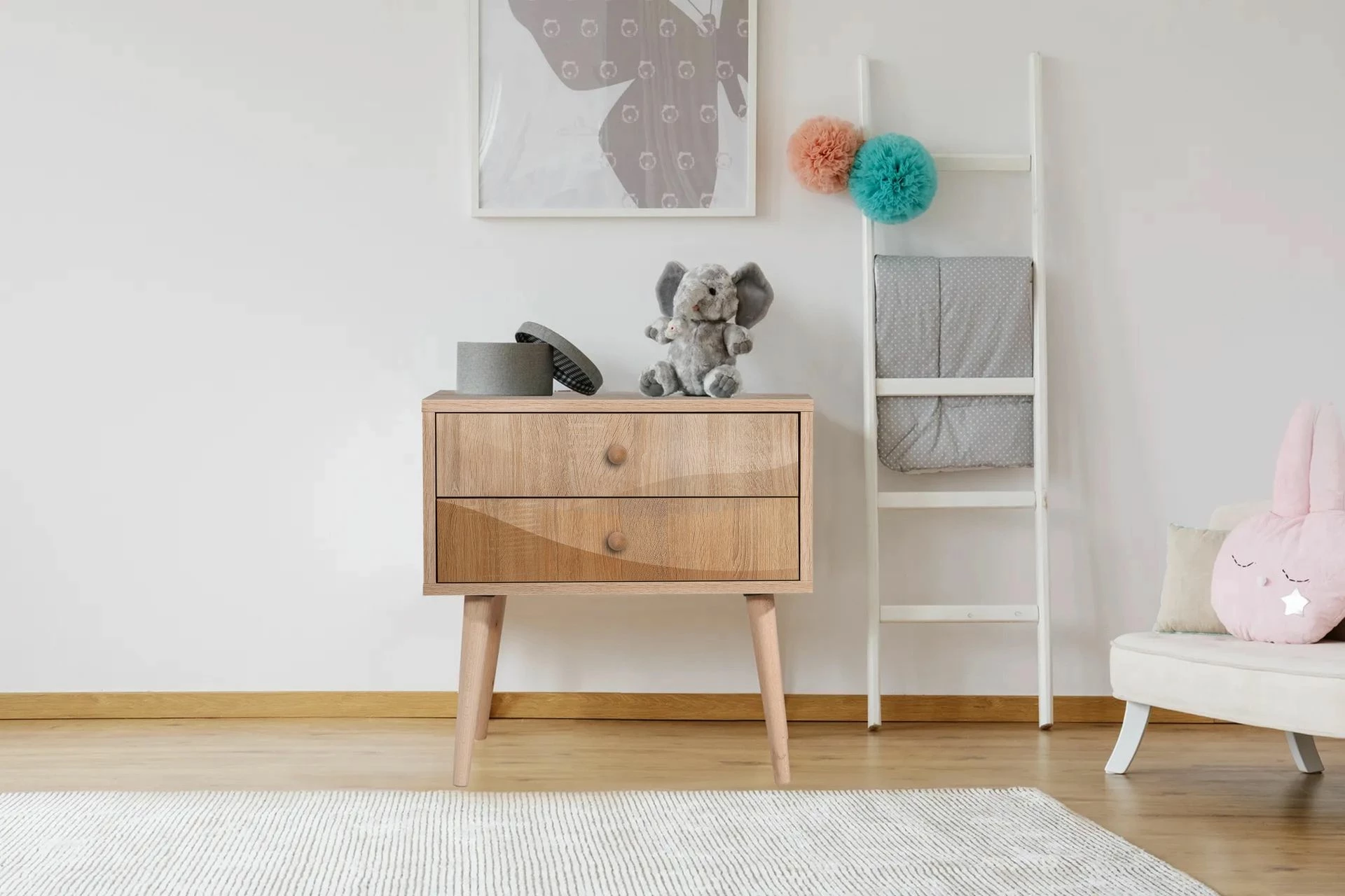 Komodinë Hanah Home, City Two Desert, shumëngjyrëshe