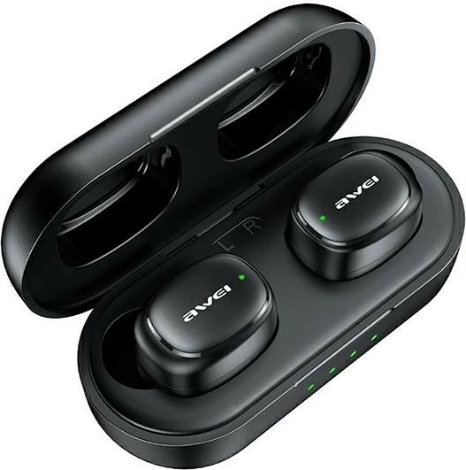 Kufje AWEI T13 Pro TWS, Bluetooth 5.1, me mikrofon, të zeza