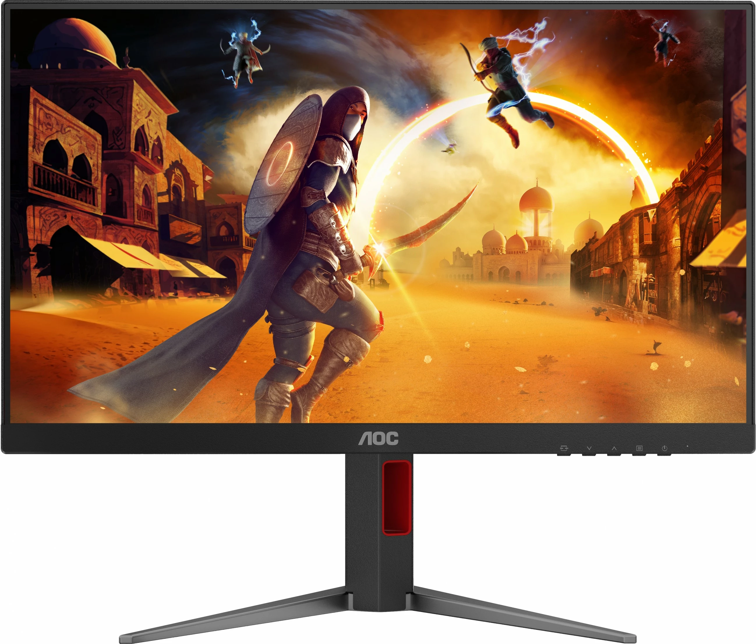Monitor gaming AOC 24G4HA 23.8 inç, 200Hz, Fast IPS, HDR10, e zezë/kuqe