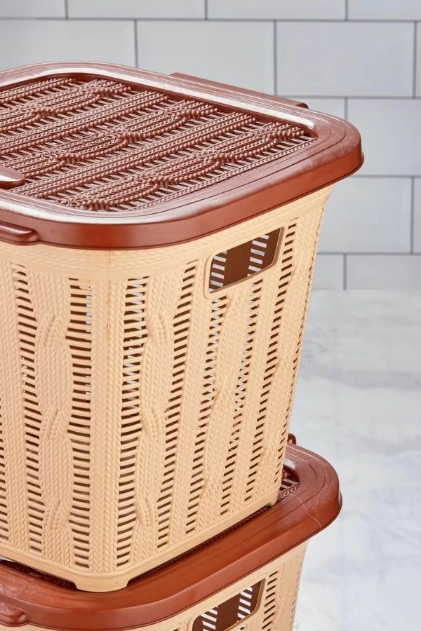 Shportë rrobash Mijölnir, PZR-069, 2 copë, ngjyrë kafe