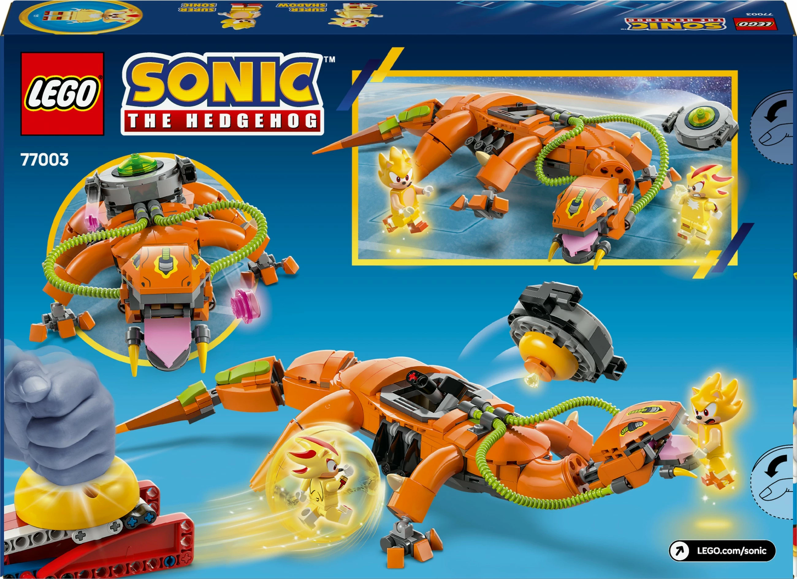 Set ndërtimi LEGO Sonic the Hedgehog 77003 Super Shadow vs. Biolizard, 419 pjesë, multikolor