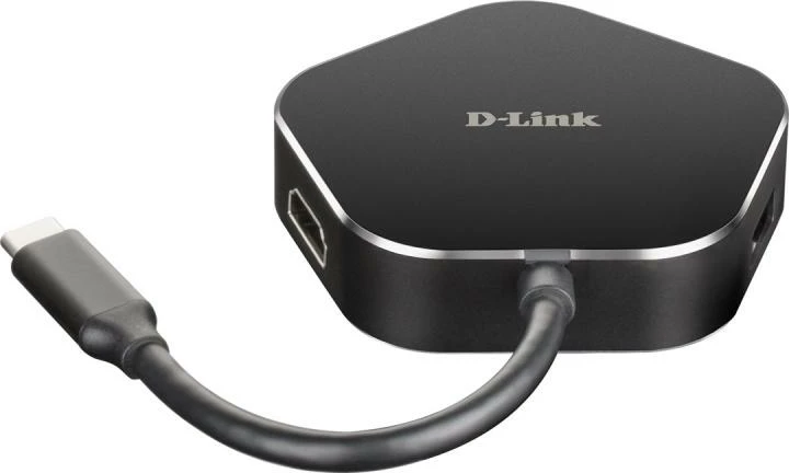Dok stacion USB-C, D-Link DUB-M420, HDMI 4K, USB 3.0, Thunderbolt 3, PD 60W, e zezë/argjendtë