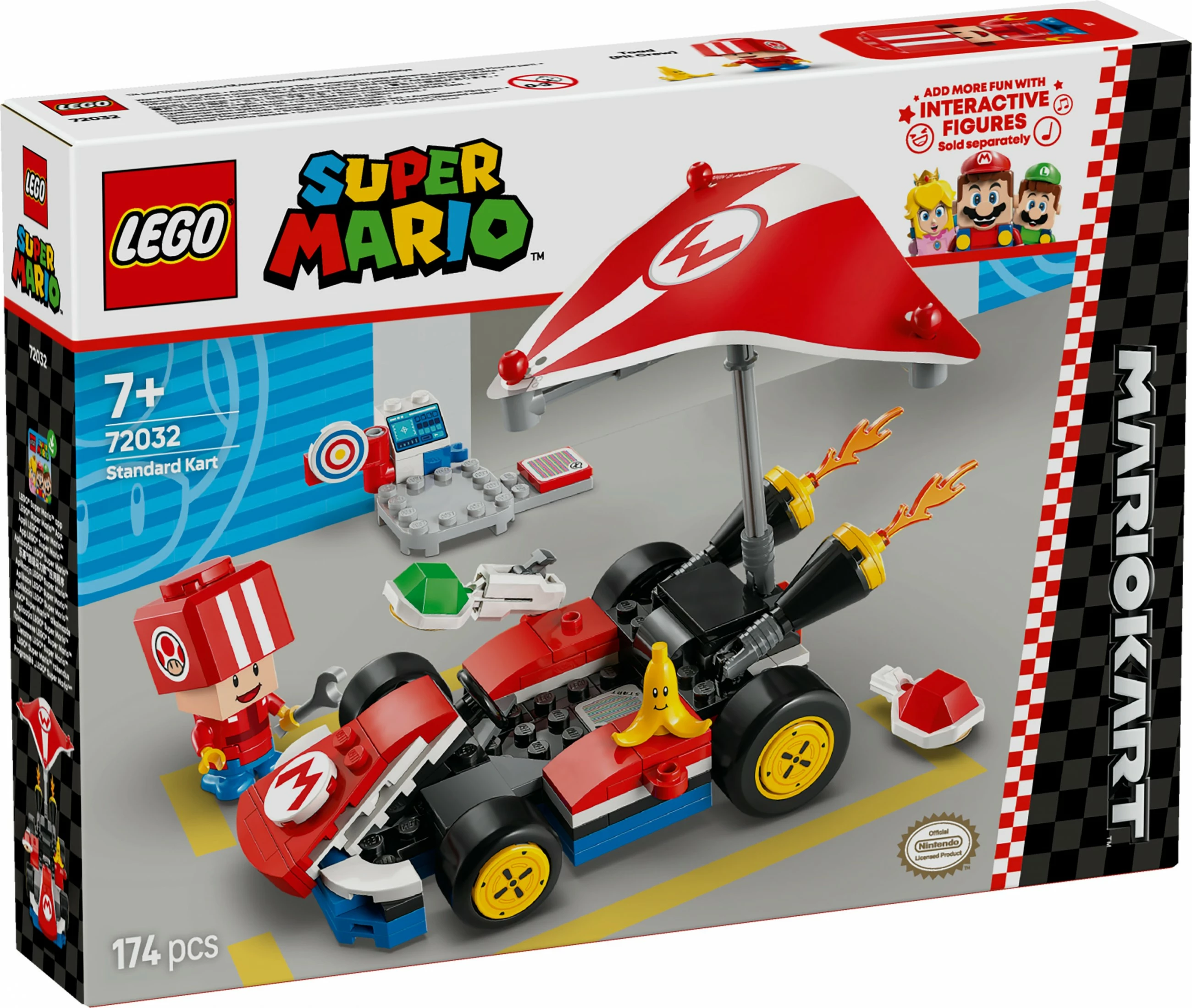 Set ndërtimi LEGO Mario Kart Standard Kart, 174 pjesë, shumëngjyrësh