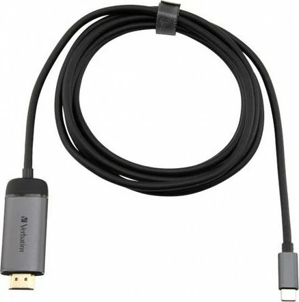 Kabllo adapter Verbatim 49144 USB-C në HDMI 4K 1.5m, e zezë/argjendtë
