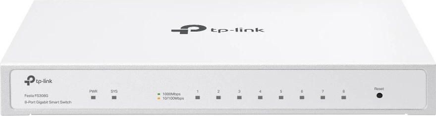 Switch TP-Link Festa FS308G, Managed, L2/L2+, Gigabit Ethernet, PoE, i bardhë